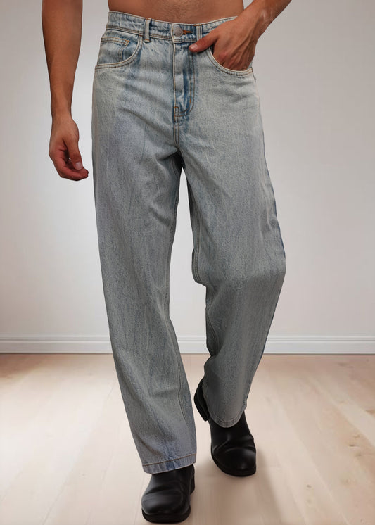 Mens Wide Leg Jeans