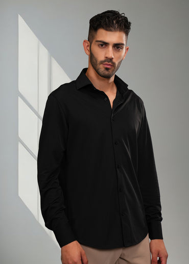 Men's full sleeve cutaway collar shirt