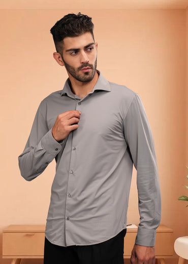 Men's full sleeve cutaway collar shirt