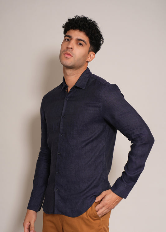 Regular Fit Delave yarn dyed Shirt