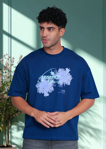 Men's oversized round neck graphic tee