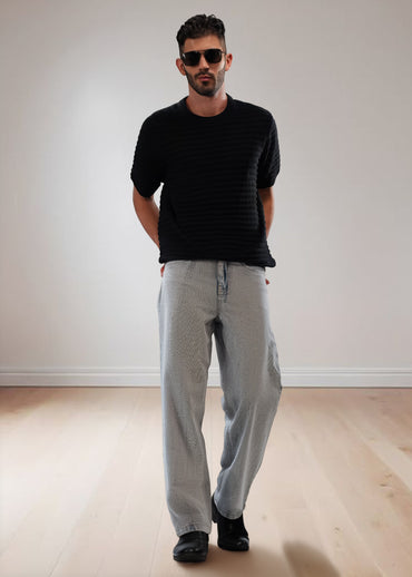 Men's wide leg fit jeans