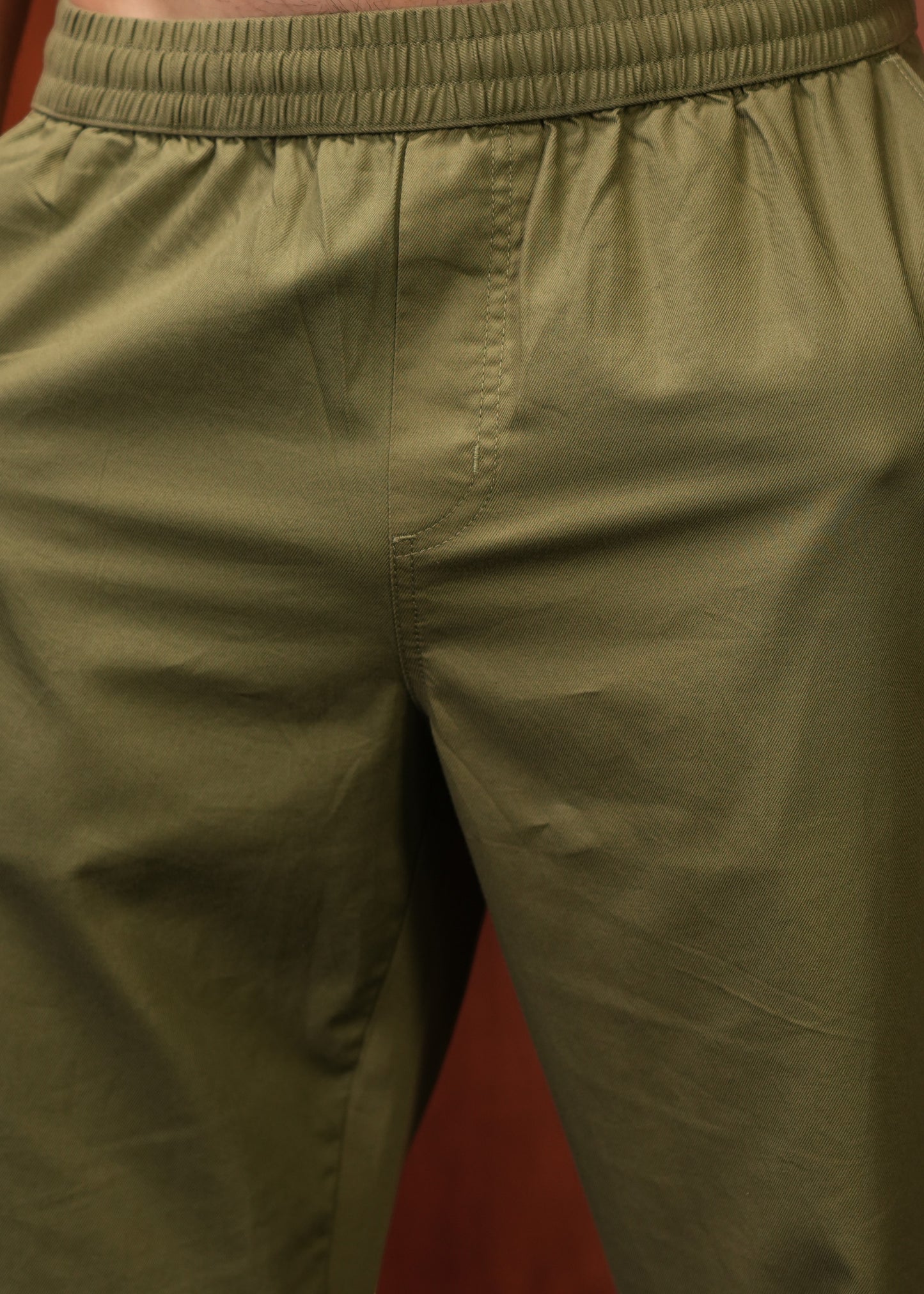 Men's wide leg drawcord pants.
