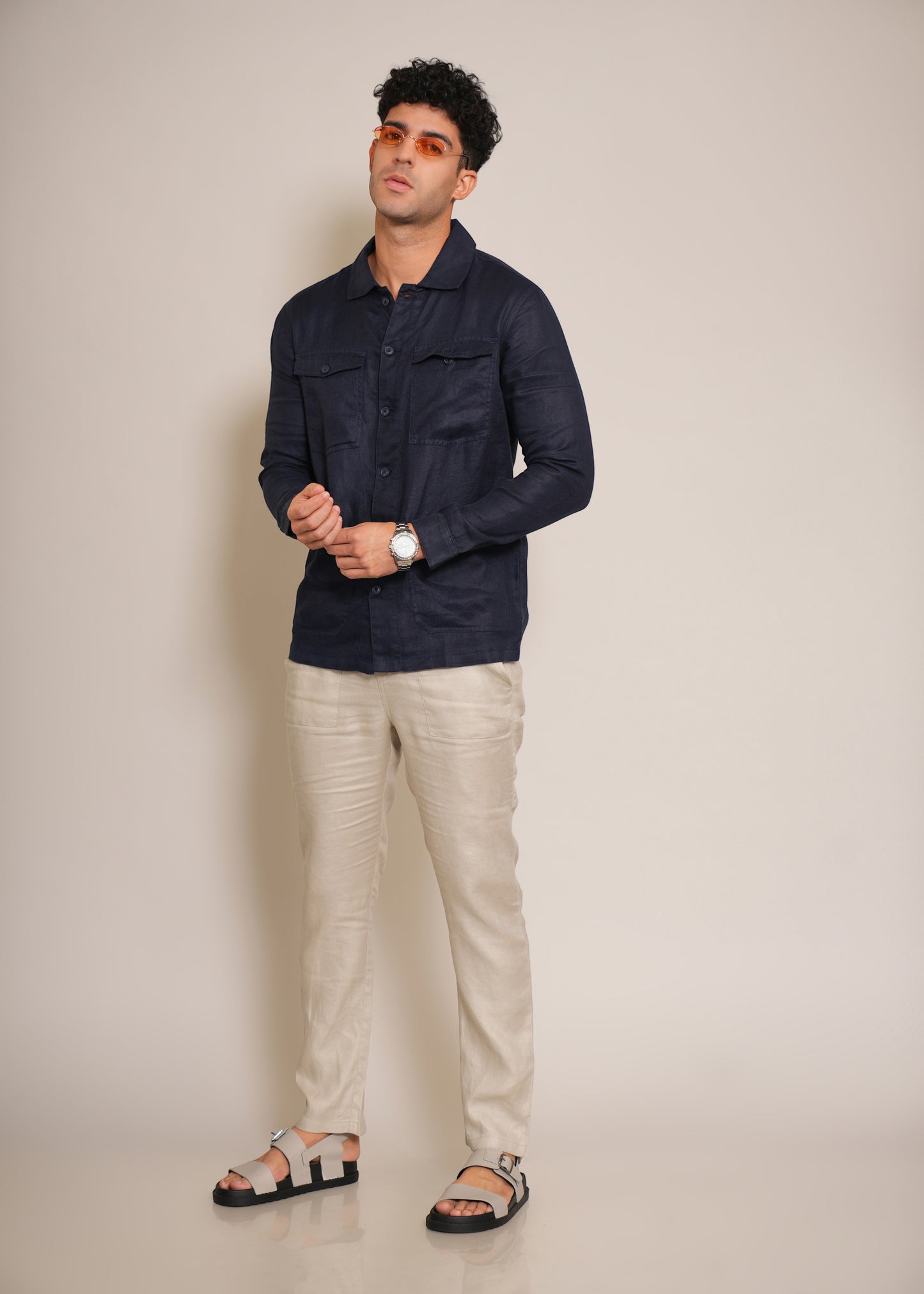 Men's combat style shacket.
