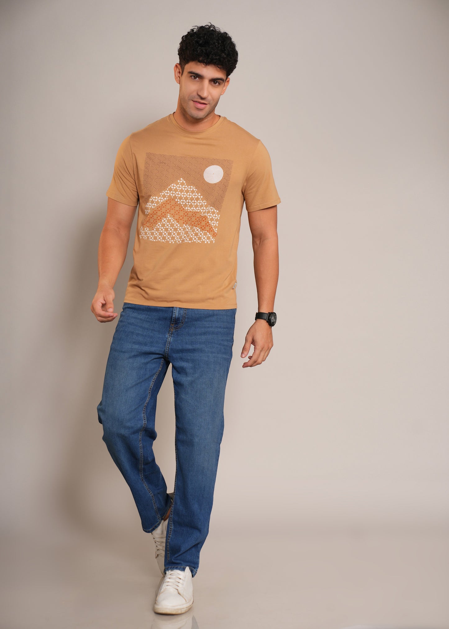 Men'sregular round neck graphic tee